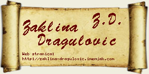 Žaklina Dragulović vizit kartica